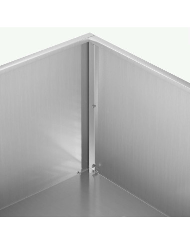 Vaso da giardino Argento 100 x 100 x 30 cm Acciaio zincato