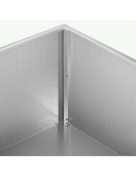 Vaso da giardino Argento 100 x 100 x 30 cm Acciaio zincato