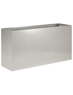 Vaso da giardino Argento 100 x 30 x 50 cm Acciaio Inox 2