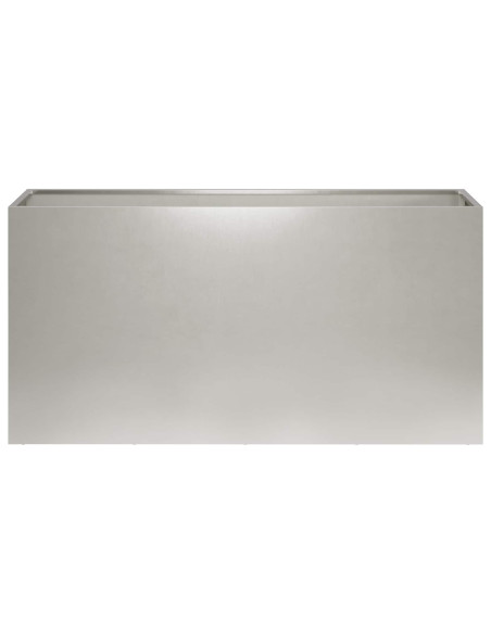 Vaso da giardino Argento 100 x 30 x 50 cm Acciaio Inox