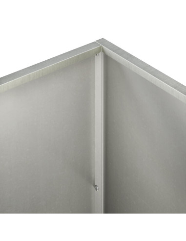 Vaso da giardino Argento 100 x 30 x 50 cm Acciaio Inox