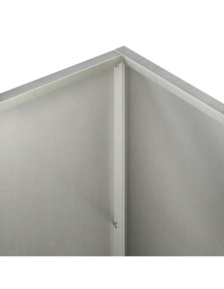 Vaso da giardino Argento 100 x 30 x 50 cm Acciaio Inox