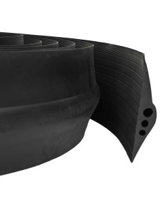 Guarnizione per pavimento del garage Nero 75 x 12 mm 3,5 m