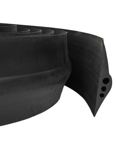 Guarnizione per pavimento del garage Nero 75 x 12 mm 3,5 m