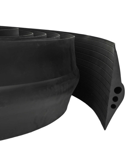 Guarnizione per pavimento del garage Nero 75 x 12 mm 6,5 m