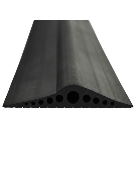 Guarnizione per pavimento del garage Nero 155 x 28 mm 2,5 m