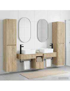 Set di mobili per il bagno 5 pz Rovere Sonoma