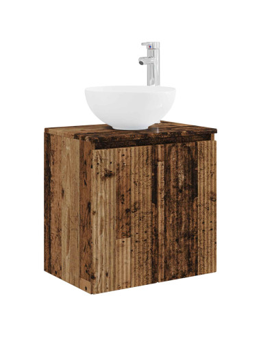 Set di mobili per il bagno 5 pz Legno antico 33 x 34,5 x 160 cm