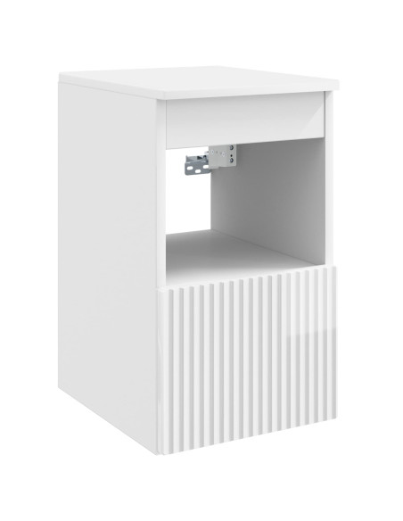 Set di mobili per il bagno 5 pz Bianco Lucido