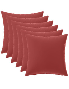 Federa 6 pcs HEERLEN Rosso Vino 35 x 35 cm Poliestere