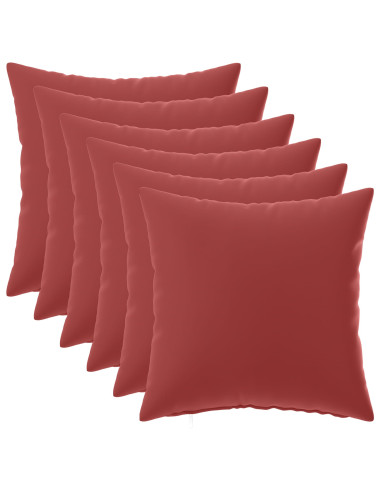 Federa 6 pcs HEERLEN Rosso Vino 35 x 35 cm Poliestere