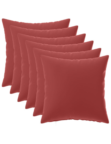 Federa 6 pcs HEERLEN Rosso Vino 35 x 35 cm Poliestere