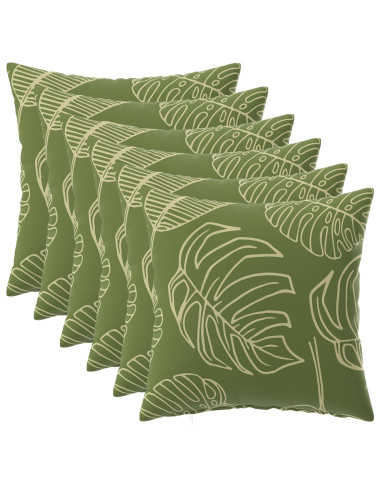 Federa 6 pcs HEERLEN Design a foglia 40 x 40 cm Poliestere