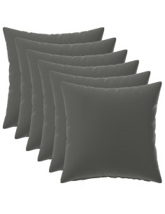 Federa 6 pcs HEERLEN Antracite 40 x 40 cm Poliestere