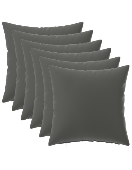 Federa 6 pcs HEERLEN Antracite 40 x 40 cm Poliestere
