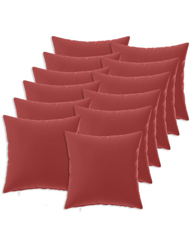 Federa 12 pcs HEERLEN Rosso Vino 40 x 40 cm Poliestere