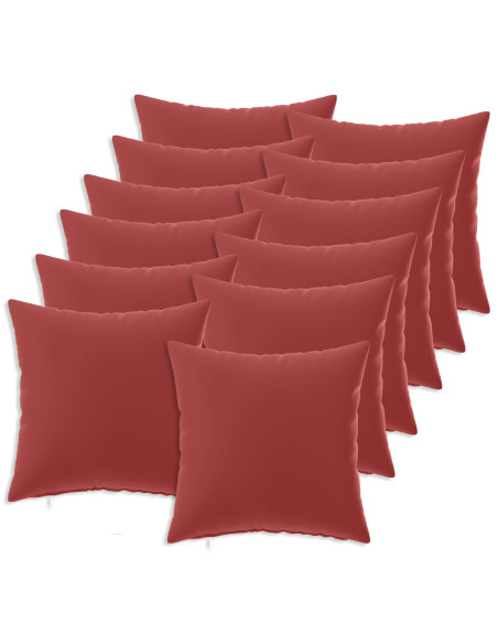 Federa 12 pcs HEERLEN Rosso Vino 40 x 40 cm Poliestere