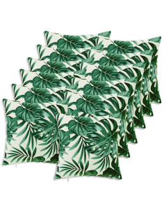 Federa 12 pcs HEERLEN Motivo a Foglie 40 x 40 cm Poliestere