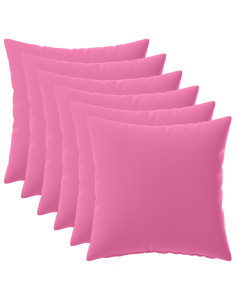 Federa 6 pcs HEERLEN Rosa 40 x 40 cm Poliestere