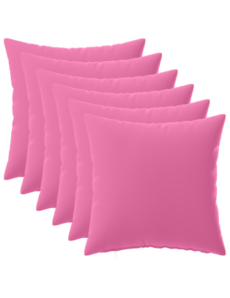 Federa 6 pcs HEERLEN Rosa 40 x 40 cm Poliestere