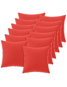 Federa 12 pcs HEERLEN Rosso 40 x 40 cm Poliestere