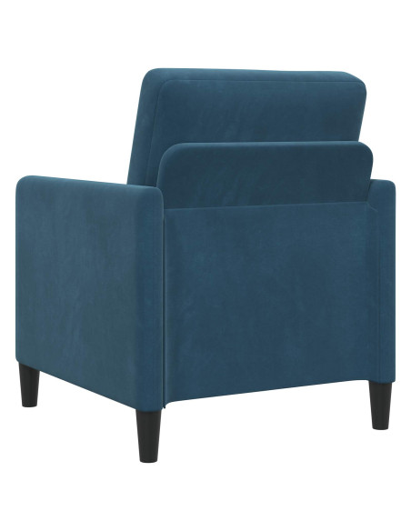 Set di Divani con Storage 2 pz Blu Poliestere