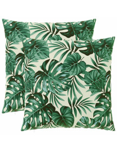 Federa 2 pcs HEERLEN Motivo a Foglie 80 x 80 cm Poliestere