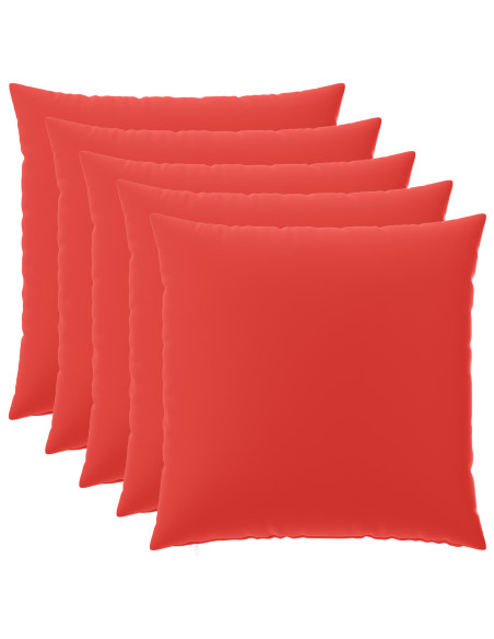 Federa 6 pcs HEERLEN Rosso 80 x 80 cm Poliestere