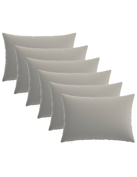 Federa 6 pcs HEERLEN Grigio 50 x 70 cm Poliestere
