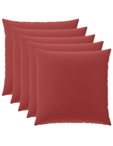 Federa 6 pcs HEERLEN Rosso Vino 80 x 80 cm Poliestere