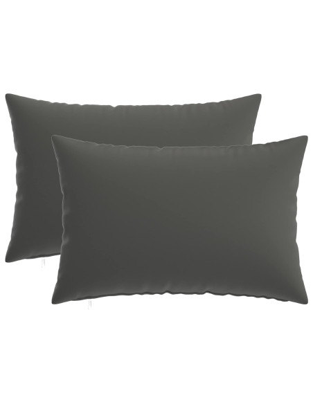 Federa 2 pcs HEERLEN Antracite 50 x 75 cm Poliestere