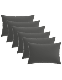 Federa 6 pcs HEERLEN Antracite 50 x 75 cm Poliestere
