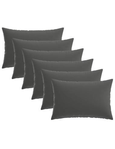 Federa 6 pcs HEERLEN Antracite 50 x 75 cm Poliestere