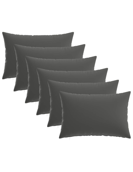 Federa 6 pcs HEERLEN Antracite 50 x 75 cm Poliestere