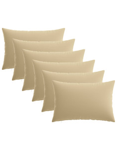 Federa 6 pcs HEERLEN Beige 50 x 75 cm Poliestere 2