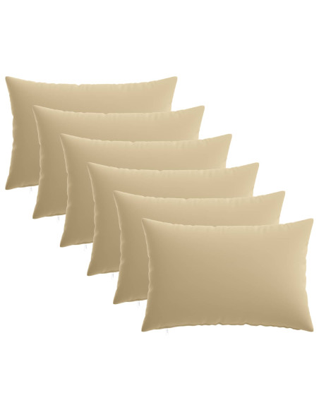 Federa 6 pcs HEERLEN Beige 50 x 75 cm Poliestere