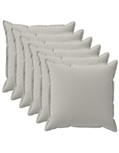 Federa 6 pz HOUTEN Grigio 30 x 30 cm Poliestere