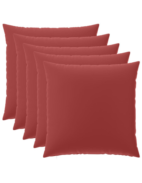 Federa 6 pcs HEERLEN Rosso Vino 65 x 65 cm Poliestere