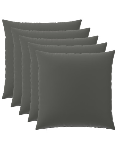 Federa 6 pcs HEERLEN Antracite 80 x 80 cm Poliestere