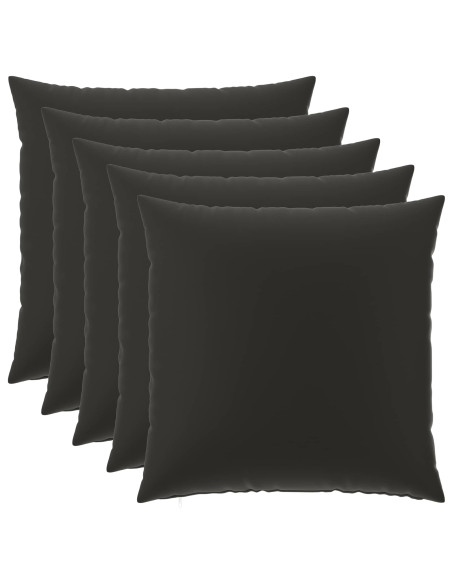 Federa 6 pcs HEERLEN Nero 80 x 80 cm Poliestere