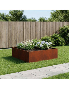 Vaso da giardino Ruggine 100 x 100 x 30 cm Acciaio Corten