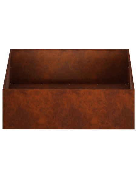 Vaso da giardino Ruggine 100 x 100 x 30 cm Acciaio Corten