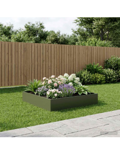 Vaso da giardino Verde Oliva 100 x 100 x 20 cm