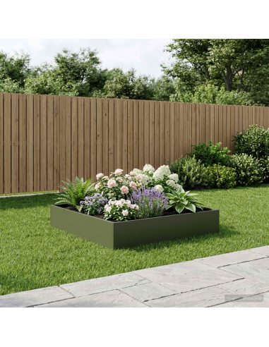 Vaso da giardino Verde Oliva 100 x 100 x 20 cm