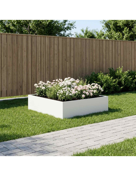 Vaso da giardino Bianco 100 x 100 x 30 cm