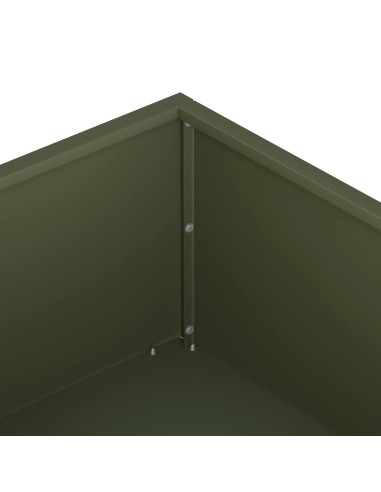 Vaso da giardino Verde Oliva 100 x 100 x 20 cm