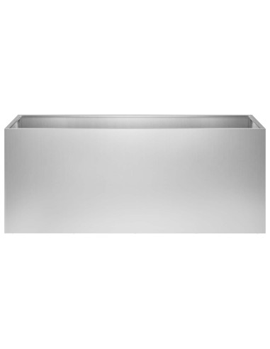Vaso da giardino 2 pz Argento 100 x 30 x 40 cm Acciaio zincato