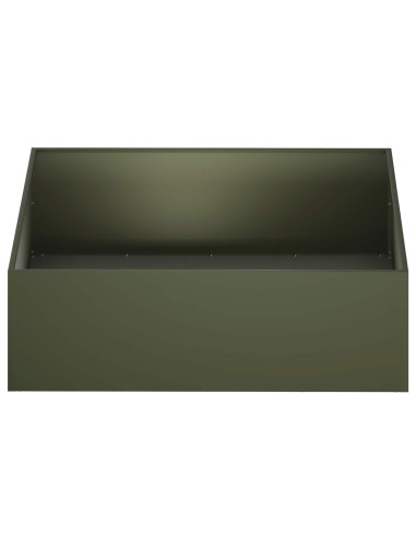 Vaso da giardino 2 pz Verde Oliva 100 x 100 x 30 cm