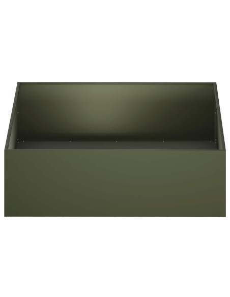 Vaso da giardino 2 pz Verde Oliva 100 x 100 x 30 cm