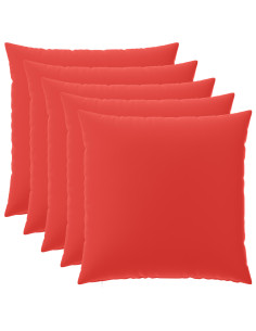 Federa 6 pcs HEERLEN Rosso 60 x 60 cm Poliestere